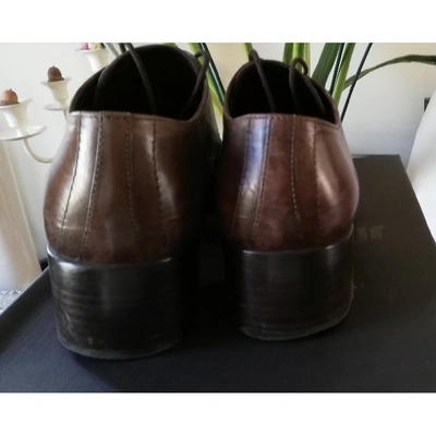 Pre-owned Jil Sander Leather Lace Ups In Brown