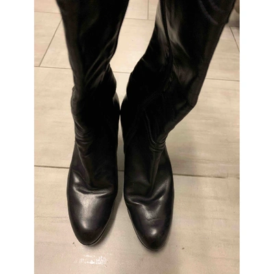 Pre-owned Rodolphe Menudier Leather Boots In Black