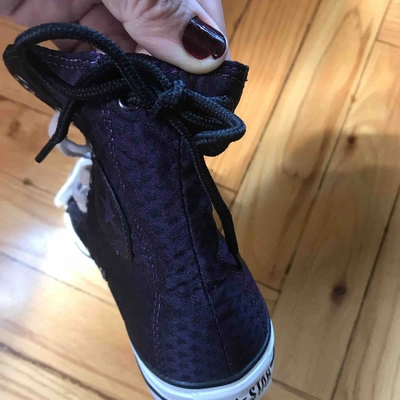 Pre-owned Converse Cloth Trainers In Purple