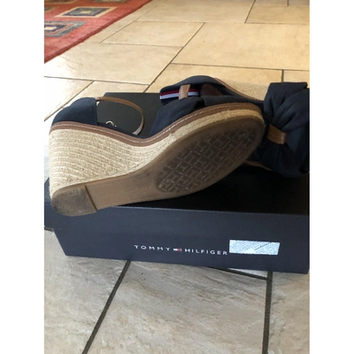 Pre-owned Tommy Hilfiger Cloth Sandals In Blue