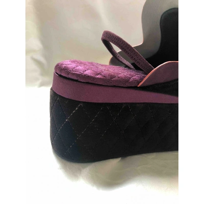 Pre-owned Fendi Multicolour Velvet Mules & Clogs