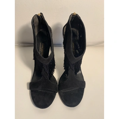 Pre-owned Balmain Black Leather Heels