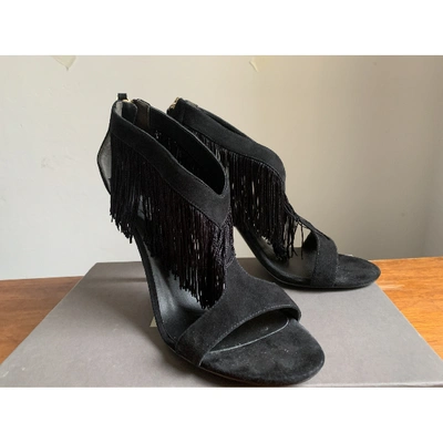 Pre-owned Balmain Black Leather Heels