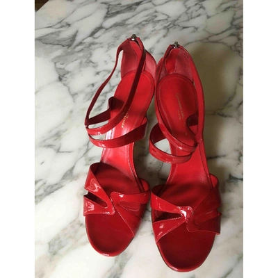 Pre-owned Gianvito Rossi Red Patent Leather Sandals