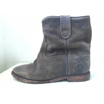 Pre-owned Isabel Marant Crisi  Suede Ankle Boots