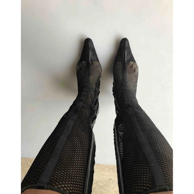 Pre-owned Charles Jourdan Black Leather Boots