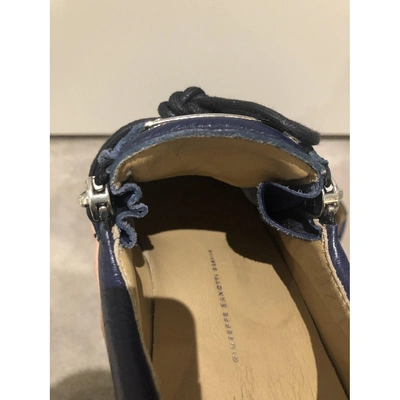 Pre-owned Giuseppe Zanotti Nicki Leather Trainers In Blue