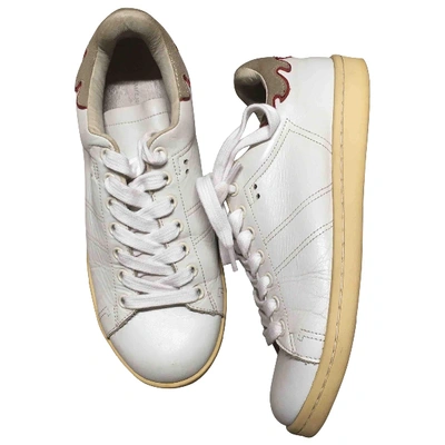 Pre-owned Isabel Marant Bart White Leather Trainers