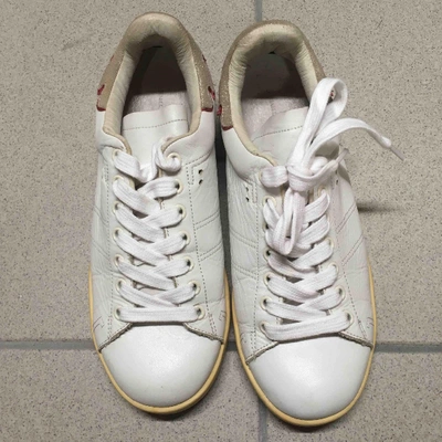 Pre-owned Isabel Marant Bart White Leather Trainers