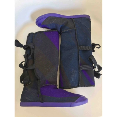 Pre-owned Kenzo Cloth Snow Boots In Multicolour