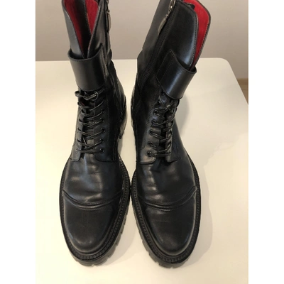 Pre-owned Cesare Paciotti Black Leather Ankle Boots