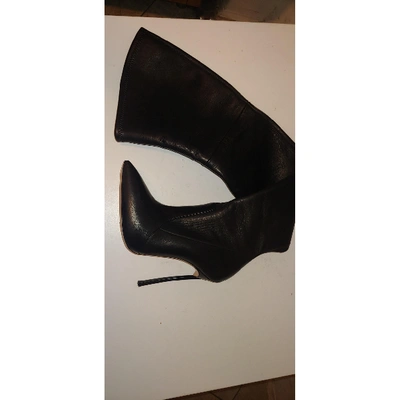 Pre-owned Casadei Black Leather Boots