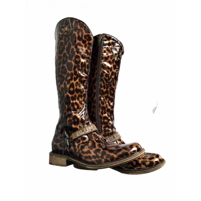 Pre-owned Blumarine Leather Boots In Brown