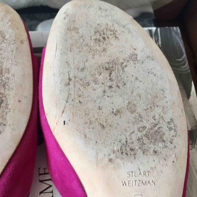 Pre-owned Stuart Weitzman Leather Mules In Pink