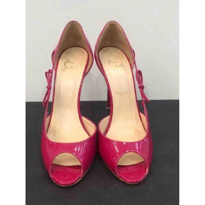 Pre-owned Christian Louboutin Pink Patent Leather Heels