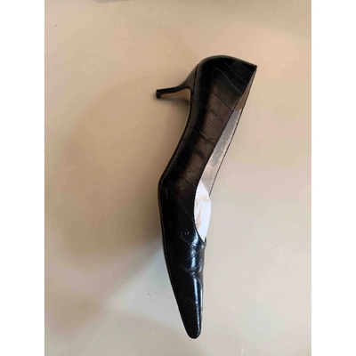 Pre-owned Dolce & Gabbana Black Eel Heels