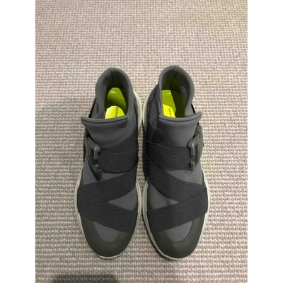 Pre-owned Christopher Kane Grey Cloth Trainers