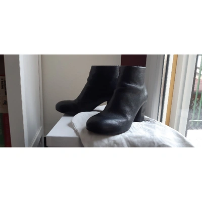 Pre-owned Marsèll Black Leather Ankle Boots