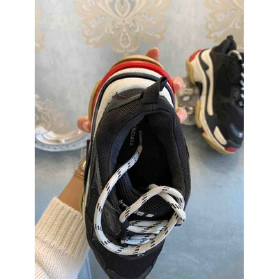 Pre-owned Balenciaga Triple S Multicolour Leather Trainers