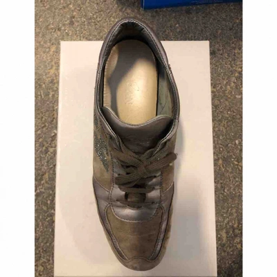 Pre-owned Hogan Leather Trainers In Metallic