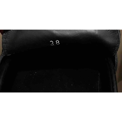 Pre-owned Giambattista Valli Leather Flats In Black
