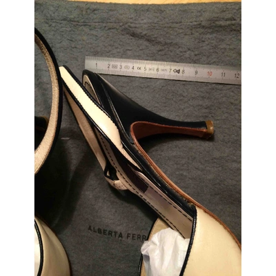 Pre-owned Alberta Ferretti Leather Sandals In Beige
