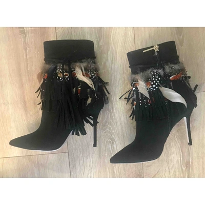 Pre-owned Aperlai Ankle Boots In Black