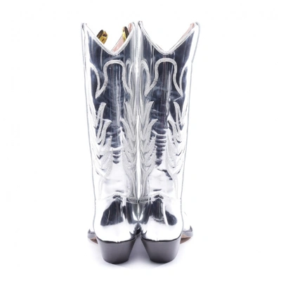 Pre-owned Off-white Metallic Leather Boots