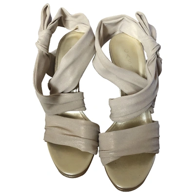 Pre-owned Casadei Cloth Sandals In Gold