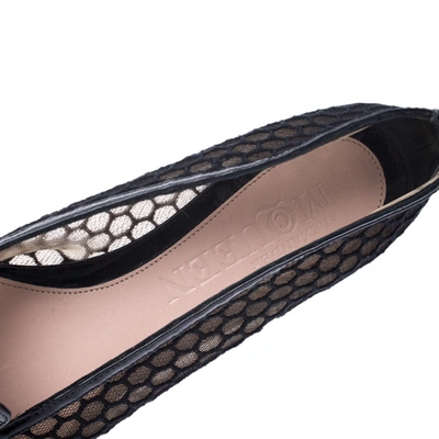 Pre-owned Alexander Mcqueen Black Leather Ballet Flats