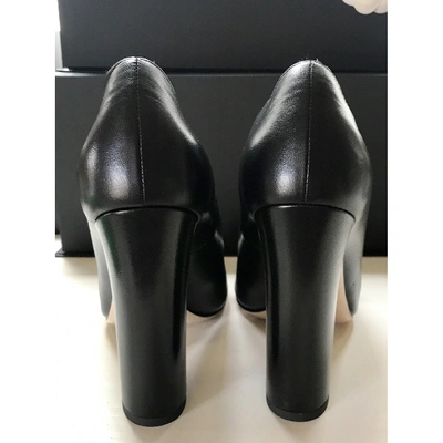 Pre-owned Gucci Leather Heels In Black