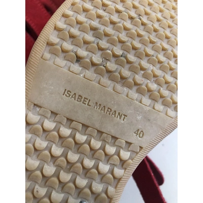 Pre-owned Isabel Marant Étoile Red Leather Trainers