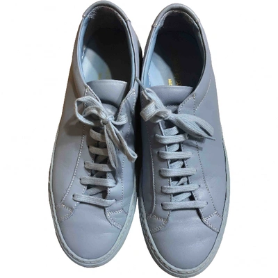 Pre-owned Common Projects Blue Leather Trainers