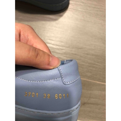 Pre-owned Common Projects Blue Leather Trainers