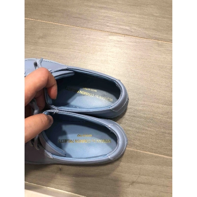 Pre-owned Common Projects Blue Leather Trainers