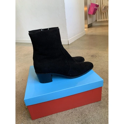 Pre-owned Jean-michel Cazabat Ankle Boots In Black