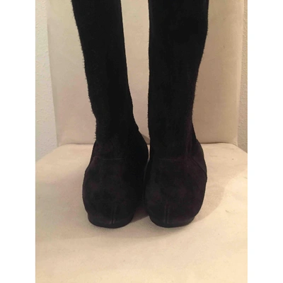 Pre-owned Dolce & Gabbana Riding Boots In Black
