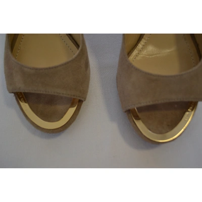 Pre-owned Luis Onofre Leather Sandals In Beige