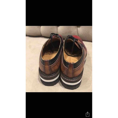 Pre-owned Prada Leather Lace Ups In Multi