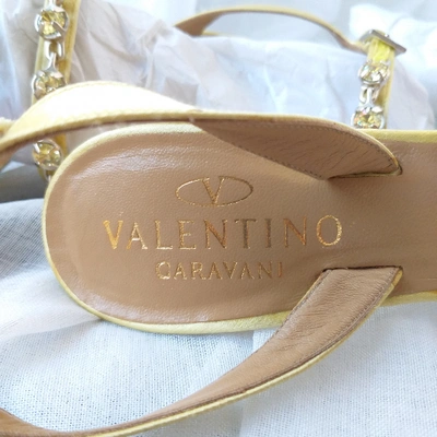 Pre-owned Valentino Garavani Cloth Sandals In Yellow