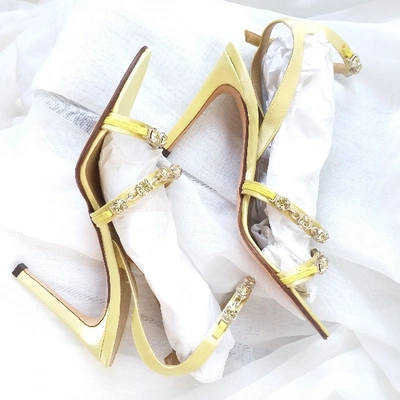 Pre-owned Valentino Garavani Cloth Sandals In Yellow