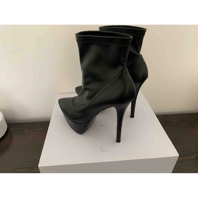 Pre-owned Philosophy Di Alberta Ferretti Leather Boots In Black