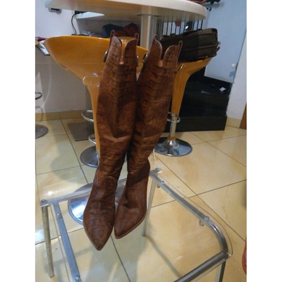 Pre-owned Casadei Pony-style Calfskin Boots