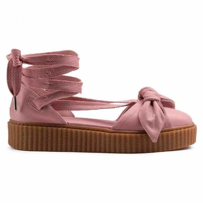 Pre-owned Fenty X Puma Pink Leather Trainers