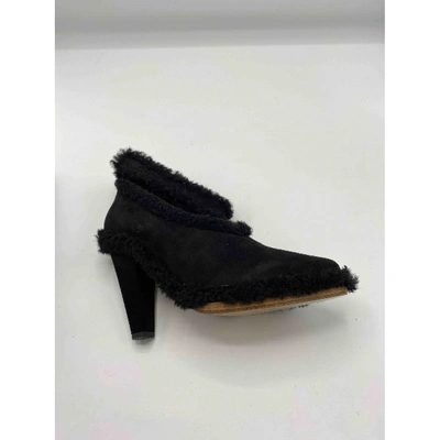 Pre-owned Chloé Black Shearling Heels