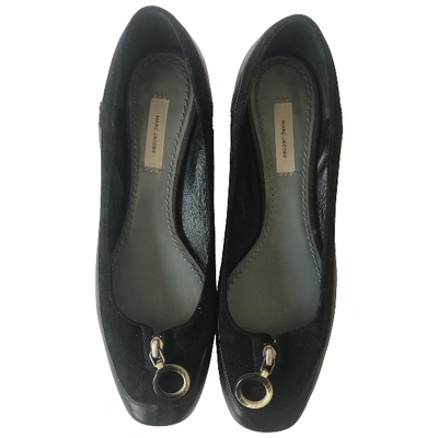 Pre-owned Marc Jacobs Black Leather Ballet Flats