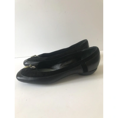 Pre-owned Marc Jacobs Black Leather Ballet Flats