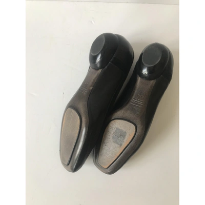 Pre-owned Marc Jacobs Black Leather Ballet Flats