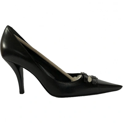 Pre-owned Roger Vivier Leather Heels In Black