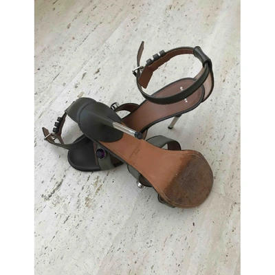 Pre-owned Givenchy Leather Sandals In Khaki